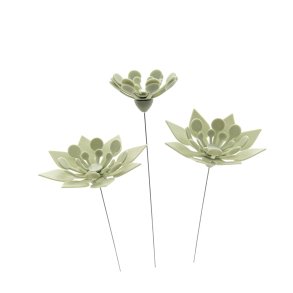 3 grafisk blomster - lys grn