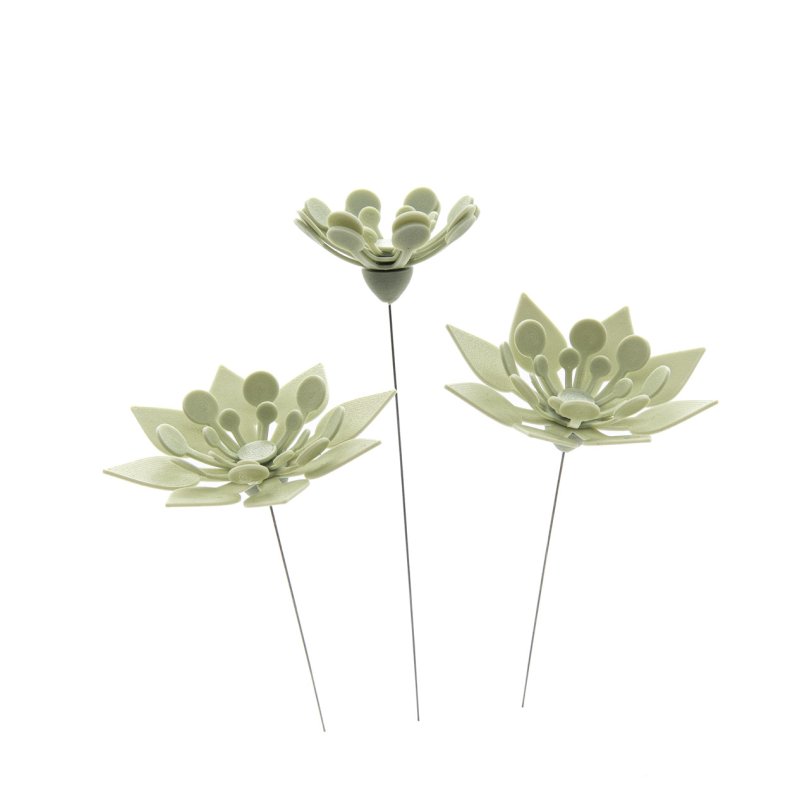 3 grafisk blomster - lys grn