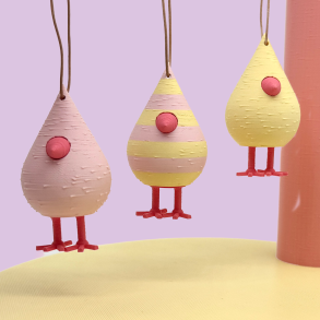 Mundr Hngefugle st - Lyserd/Gul