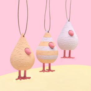 Mundr Hngefugle st - Lilla/Abrikos