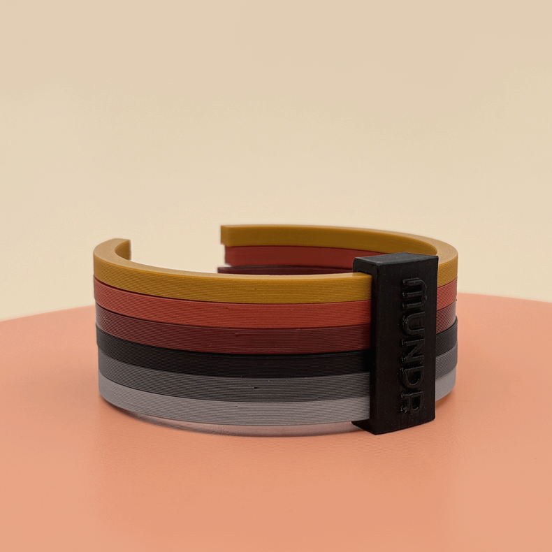 Mundr Mix armbnd - gul, terracotta, sort