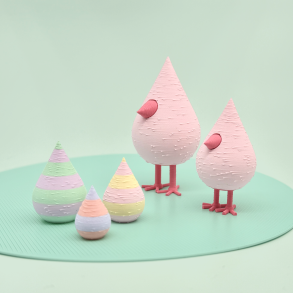 Mundr Pskefugle st - Pastel lyserd