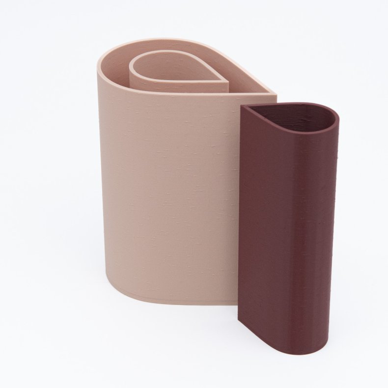 Mundr drbevase - lyserd og bordeaux