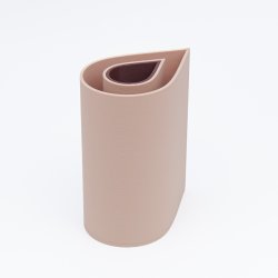 Mundr drbevase - lyserd og bordeaux