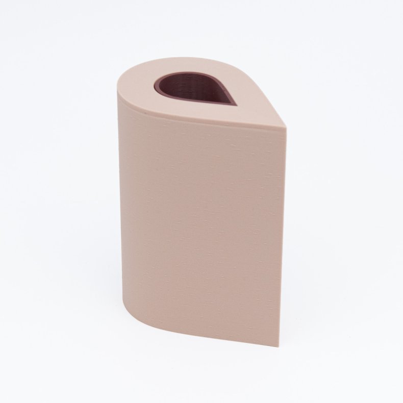 Mundr drbevase - lyserd og bordeaux