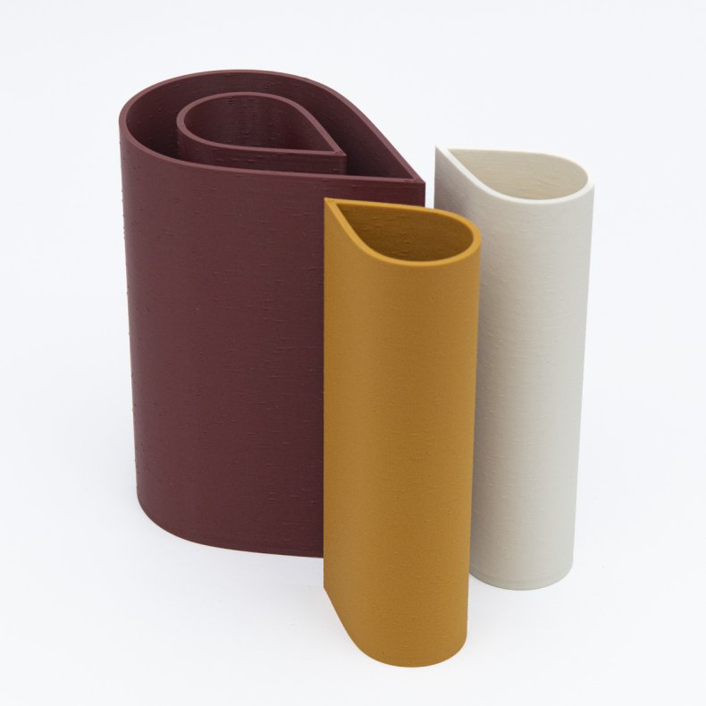 Mundr drbevase - bordeaux og gul