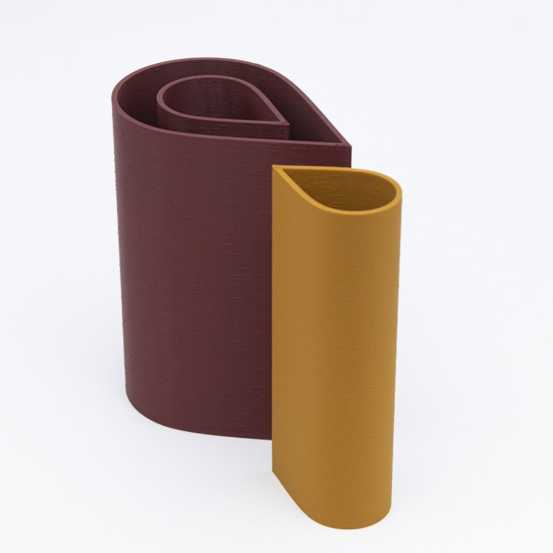 Mundr drbevase - bordeaux og gul