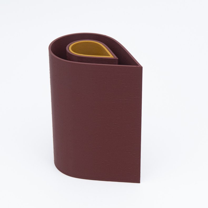 Mundr drbevase - bordeaux og gul