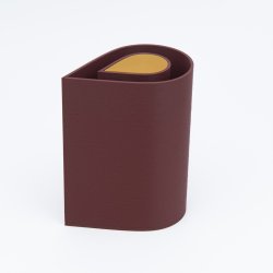 Mundr drbevase - bordeaux og gul