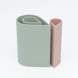 Mundr drbevase - grn og lyserd 