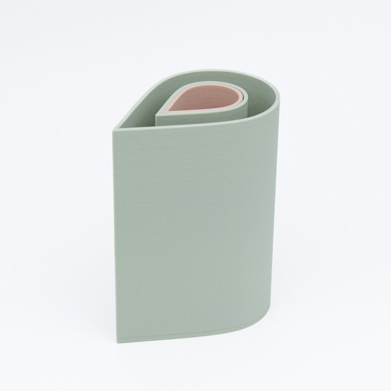 Mundr drbevase - grn og lyserd 