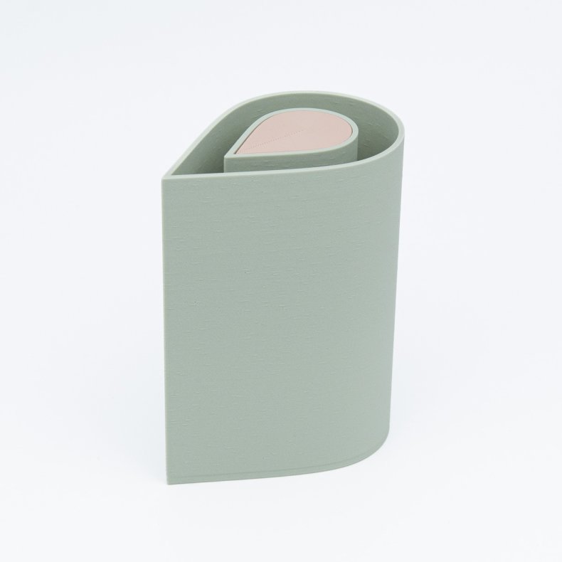 Mundr drbevase - grn og lyserd 