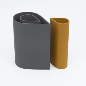 Mundr drbevase - gr og sennepsgul