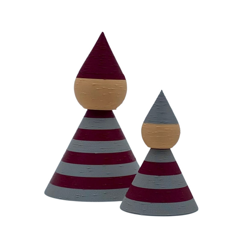 Nisses�t - Small &amp; Medium - Bordeaux/gr� strib