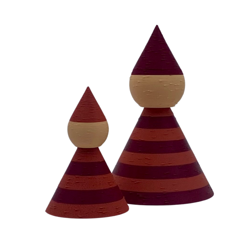 Nisses�t - Small &amp; Medium - Bordeaux/terracotta strib