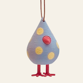 Mundr H�ngefugl - Small - Lavendel med Pastel Gul Prikker