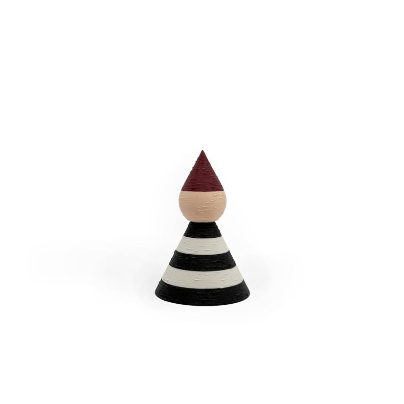 Nisse - Small - Sort/hvid/bordeaux
