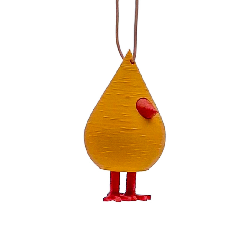Fugl - H�ngefigur - Small - Okker - Jul 