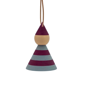 Nisse - H�ngefigur - Small - Gr�/bordeaux - Jul 