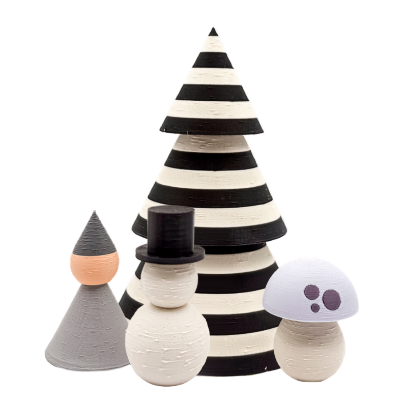 Jules�t - Tr�+3 figurer - Small - Sort/hvid