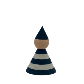 Nisse - Medium - Sort/hvid - Sort hat 
