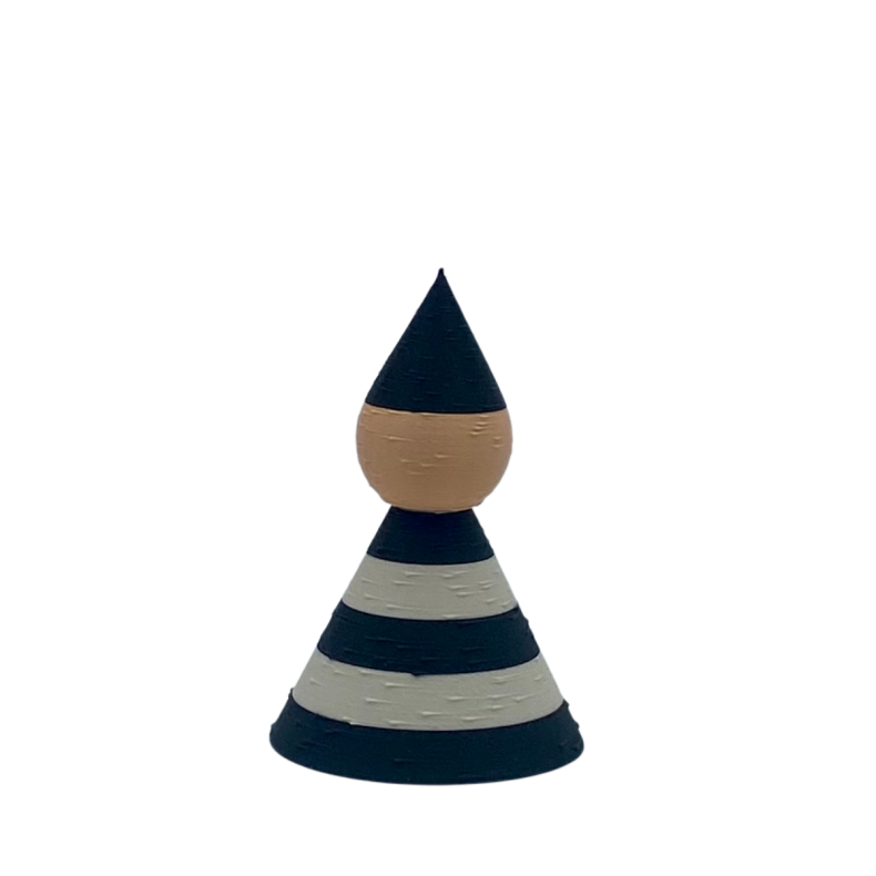 Nisse - Medium - Sort/hvid - Sort hat 