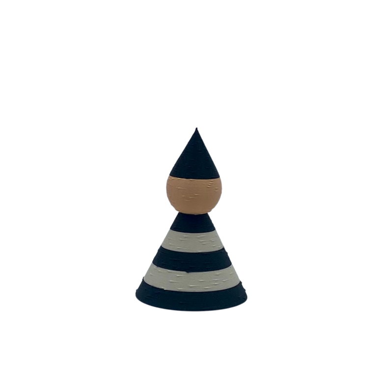 Nisse - Small - Sort/hvid - sort hat