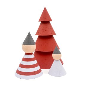 Mundr Julest II  Mellem terracotta Tr, mellem Nisse lavendel/terracotta og lille lavendel Nisse