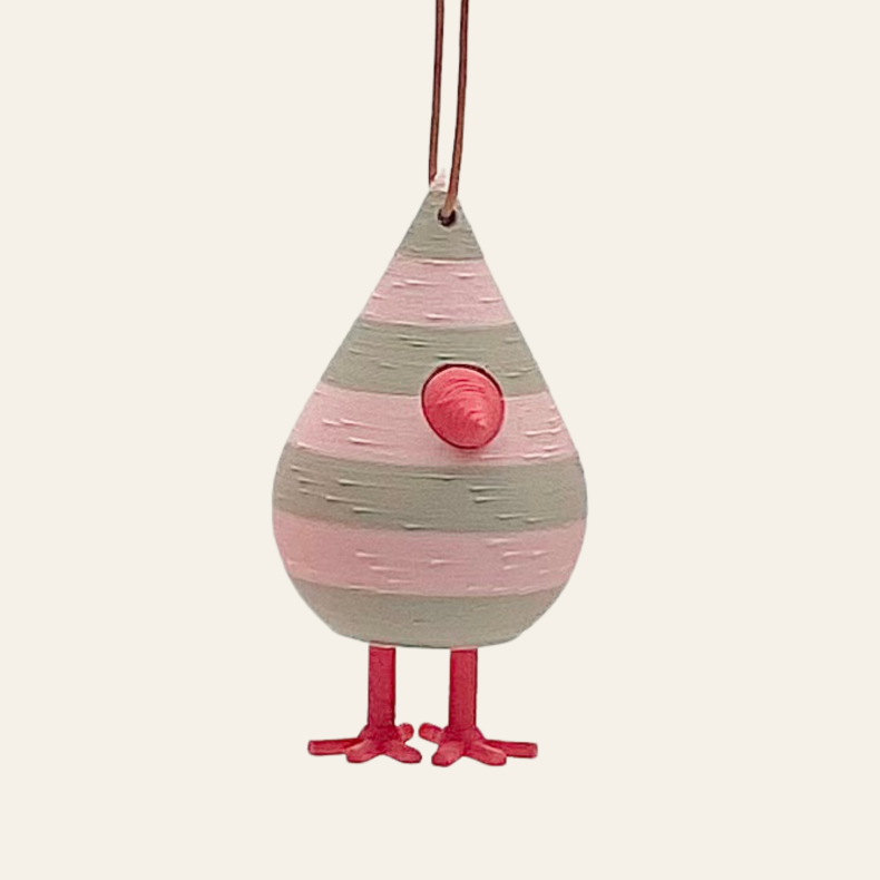 Mundr H�ngefugl - Medium - Pink og Mint Striber