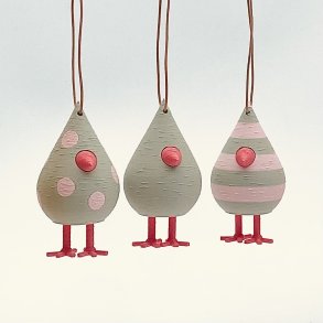 Mundr H�ngefugle s�t - 3 stk str Small - Pastel MInt/Lyser�d