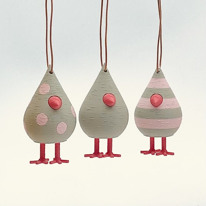 Mundr H�ngefugle s�t - 3 stk str Small - Pastel MInt/Lyser�d