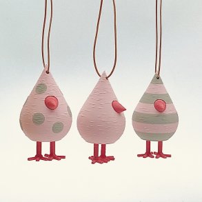 Mundr H�ngefugle s�t - 3 stk str Small - Pastel Lyser�d/Mint