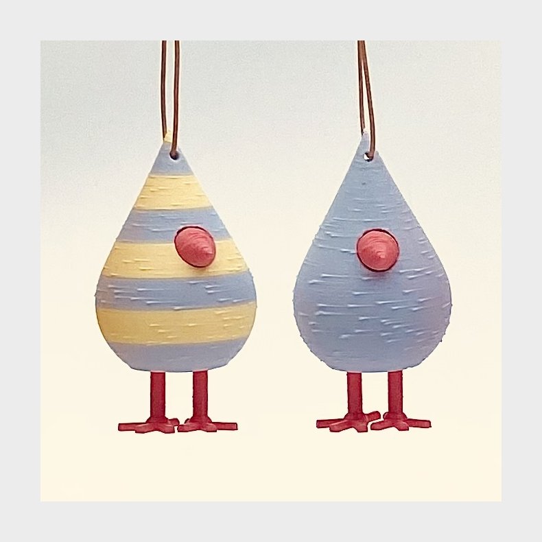 Mundr H�ngefugle S�t - 2 stk str Medium - Pastel Lavendel og Gul/Lavendel Strib