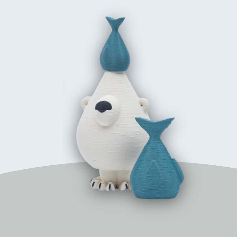 Mundr Wildies - Isbj�rn med fisk - Medium 