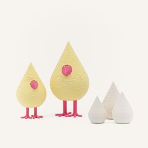 Mundr P�skefugle S�t med 2 fugle og 3 �g - Gul