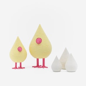 Mundr P�skefugle S�t med 2 fugle og 3 �g - Gul