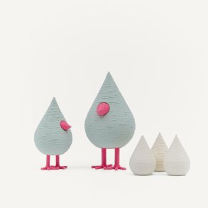 Mundr P�skefugle S�t med 2 fugle og 3 �g - Gr�n